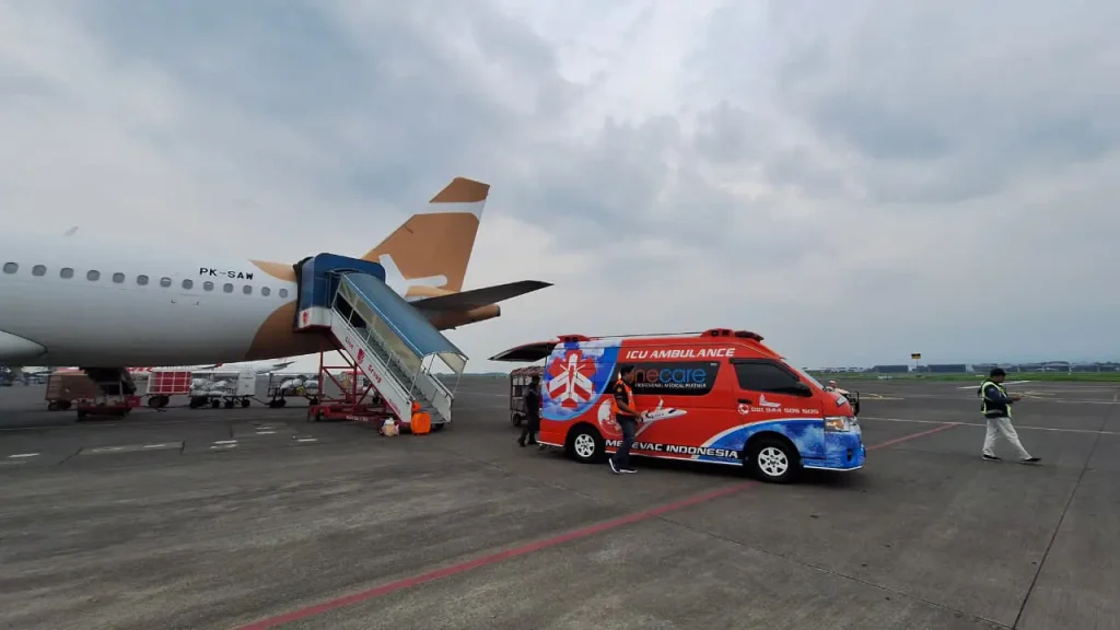 stretcher medical evacuation commercial flight
